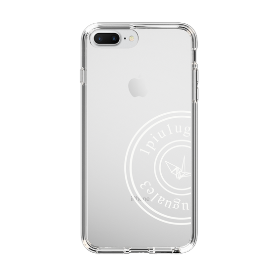 Slim Protection Case for Apple iPhone 7 Plus［ 1PIU1UGUALE3 - crane - White ］