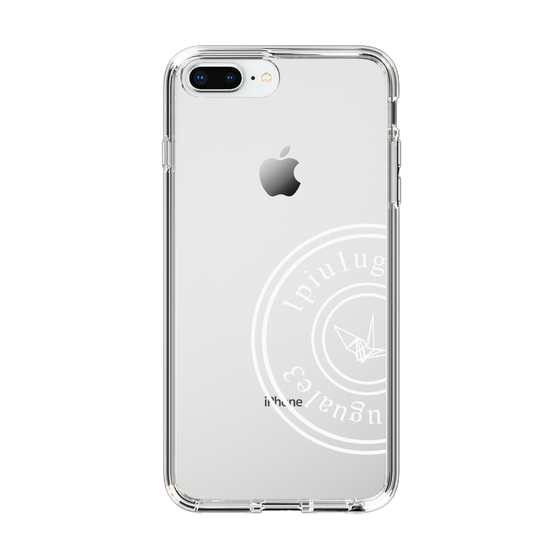 Slim Protection Case for Apple iPhone 8 Plus［ 1PIU1UGUALE3 - crane - White ］