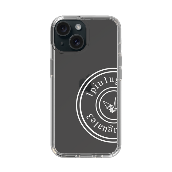 Slim Protection Case for Apple iPhone 15［ 1PIU1UGUALE3 - crane - White ］