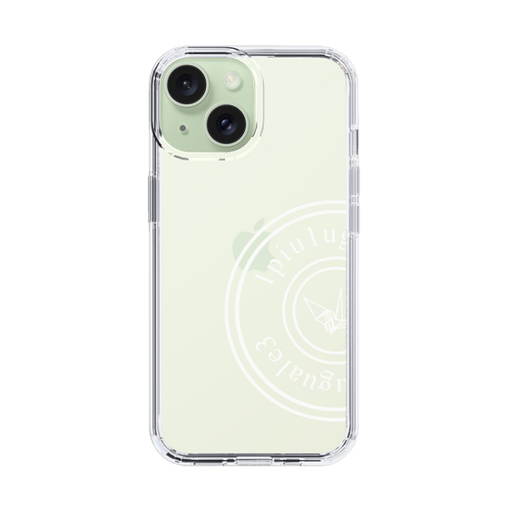 Slim Protection Case for Apple iPhone 15［ 1PIU1UGUALE3 - crane - White ］