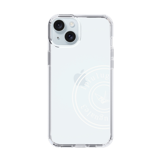 Slim Protection Case for Apple iPhone 15 Plus［ 1PIU1UGUALE3 - crane - White ］