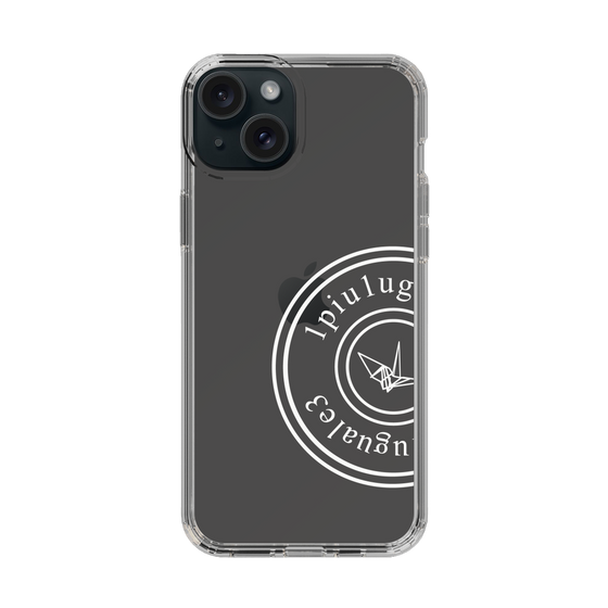 Slim Protection Case for Apple iPhone 15 Plus［ 1PIU1UGUALE3 - crane - White ］
