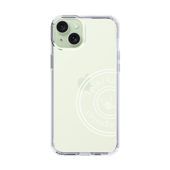 Slim Protection Case for Apple iPhone 15 Plus［ 1PIU1UGUALE3 - crane - White ］