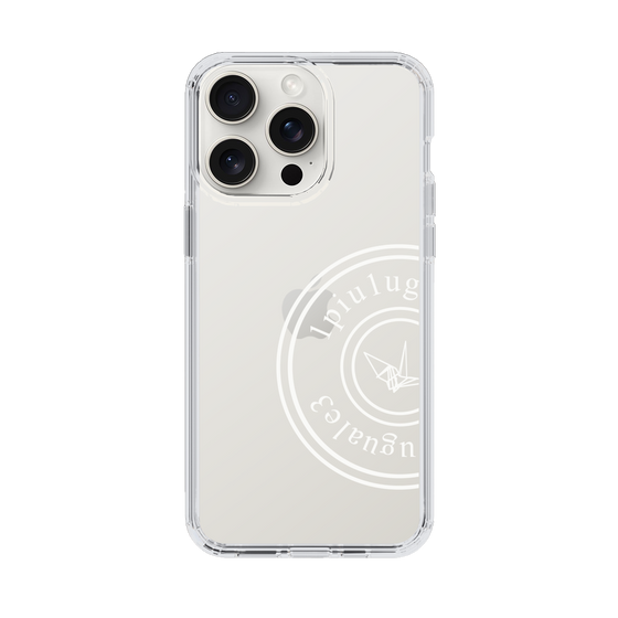 Slim Protection Case for Apple iPhone 15 Pro Max［ 1PIU1UGUALE3 - crane - White ］
