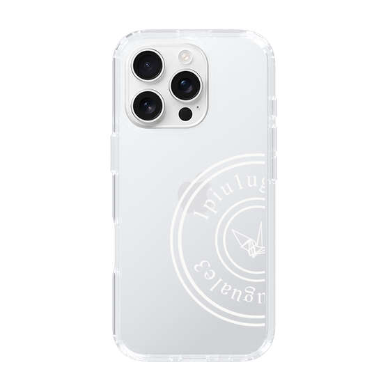 Slim Protection Case for Apple iPhone 16 Pro［ 1PIU1UGUALE3 - crane - White ］