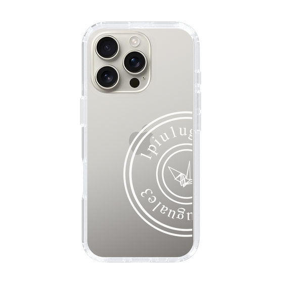 Slim Protection Case for Apple iPhone 16 Pro［ 1PIU1UGUALE3 - crane - White ］