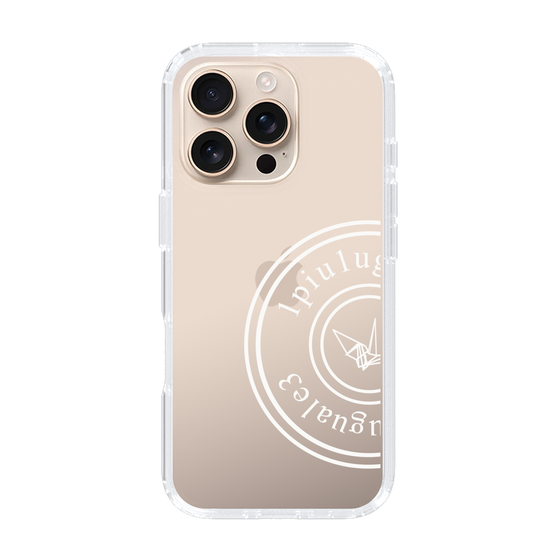 Slim Protection Case for Apple iPhone 16 Pro［ 1PIU1UGUALE3 - crane - White ］