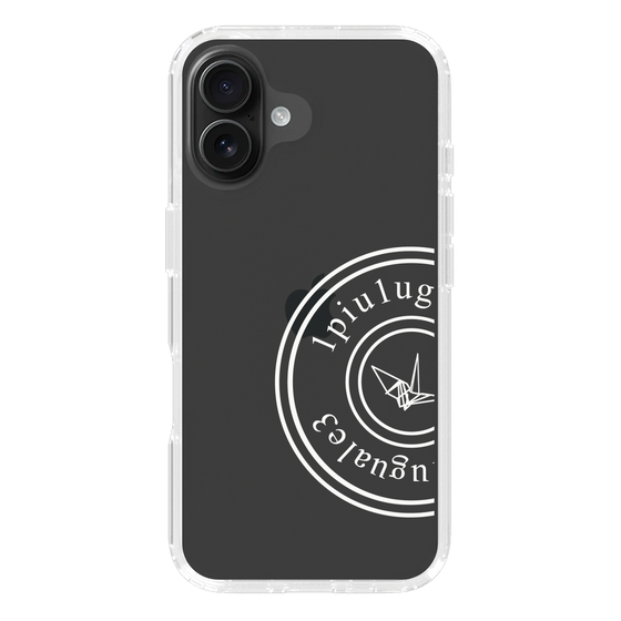 Slim Protection Case for Apple iPhone 16 Plus［ 1PIU1UGUALE3 - crane - White ］