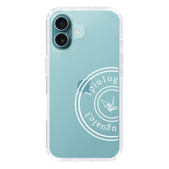 Slim Protection Case for Apple iPhone 16 Plus［ 1PIU1UGUALE3 - crane - White ］
