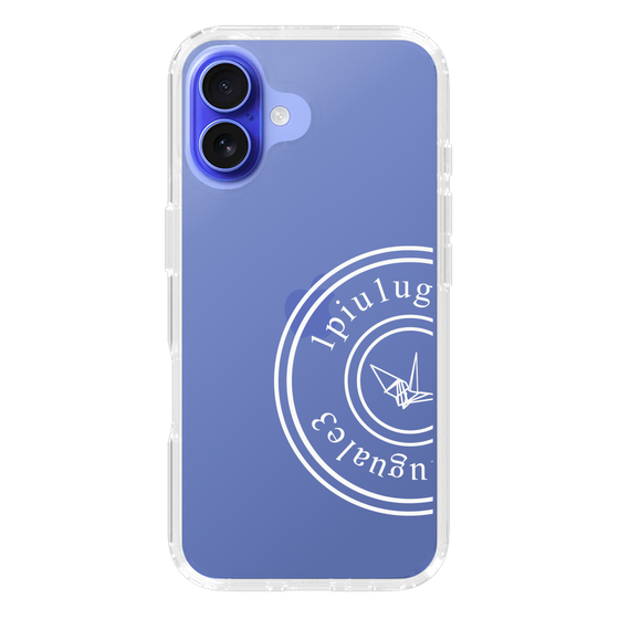 Slim Protection Case for Apple iPhone 16 Plus［ 1PIU1UGUALE3 - crane - White ］