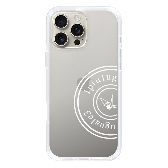 Slim Protection Case for Apple iPhone 16 Pro Max［ 1PIU1UGUALE3 - crane - White ］