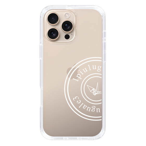 Slim Protection Case for Apple iPhone 16 Pro Max［ 1PIU1UGUALE3 - crane - White ］