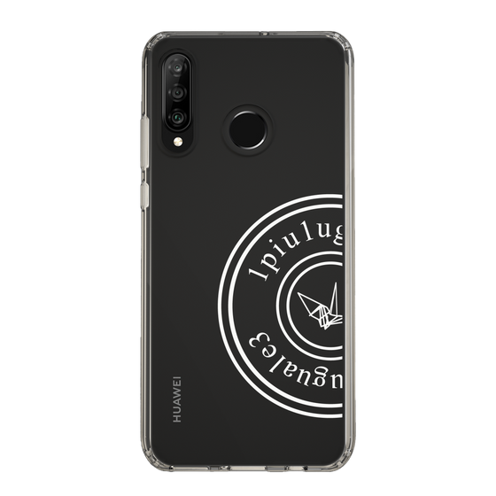 Slim Protection Case for HUAWEI P30 lite［ 1PIU1UGUALE3 - crane - White ］
