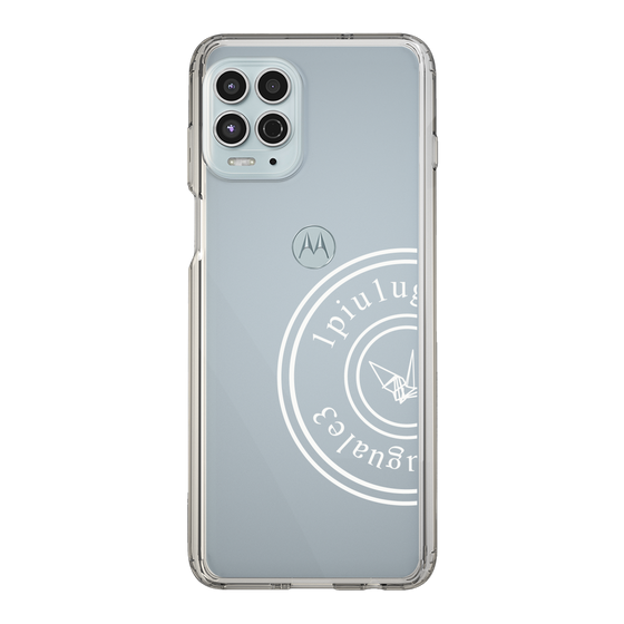 Slim Protection Case for Motorola moto g100［ 1PIU1UGUALE3 - crane - White ］