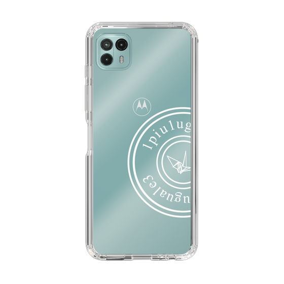 Slim Protection Case for Motorola moto g50 5G［ 1PIU1UGUALE3 - crane - White ］