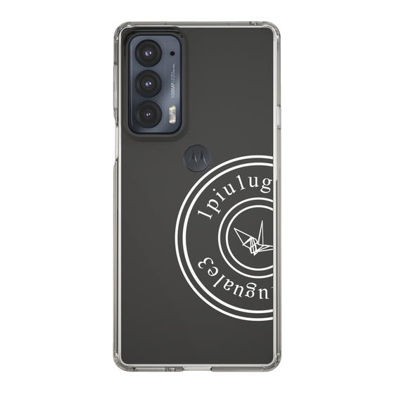 Slim Protection Case for Motorola edge 20［ 1PIU1UGUALE3 - crane - White ］