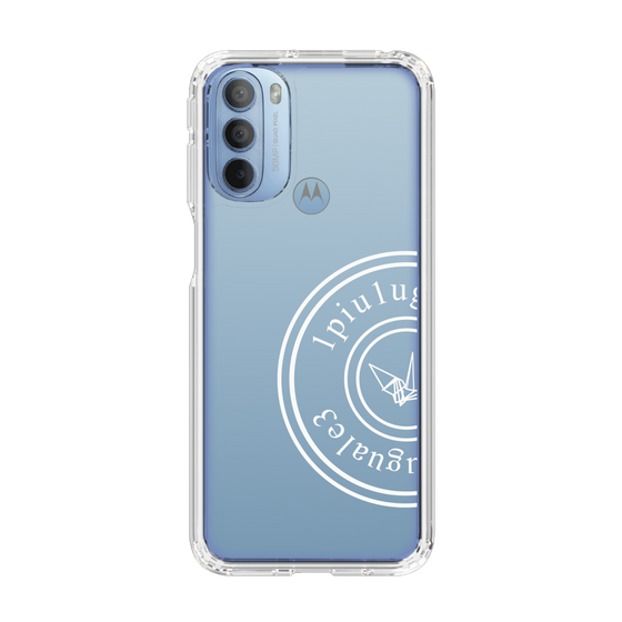 Slim Protection Case for Motorola moto g31［ 1PIU1UGUALE3 - crane - White ］