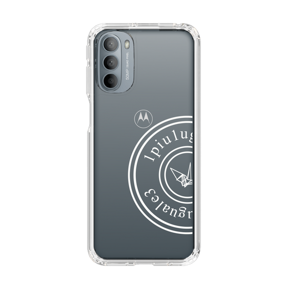 Slim Protection Case for Motorola moto g31［ 1PIU1UGUALE3 - crane - White ］
