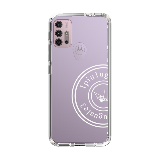 Slim Protection Case for Motorola moto g30［ 1PIU1UGUALE3 - crane - White ］