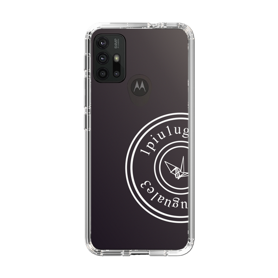 Slim Protection Case for Motorola moto g30［ 1PIU1UGUALE3 - crane - White ］