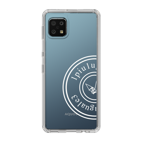 Slim Protection Case for SHARP AQUOS sense6［ 1PIU1UGUALE3 - crane - White ］