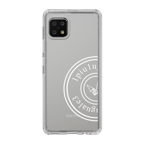 Slim Protection Case for SHARP AQUOS sense6［ 1PIU1UGUALE3 - crane - White ］