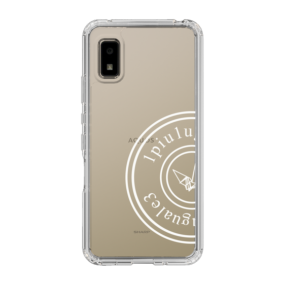 Slim Protection Case for SHARP AQUOS wish［ 1PIU1UGUALE3 - crane - White ］