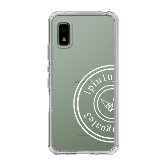 Slim Protection Case for SHARP AQUOS wish［ 1PIU1UGUALE3 - crane - White ］