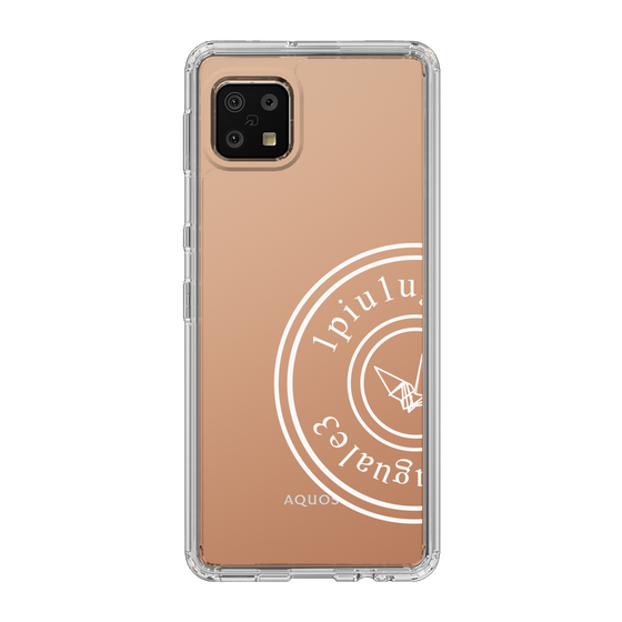Slim Protection Case for SHARP AQUOS sense6s［ 1PIU1UGUALE3 - crane - White ］