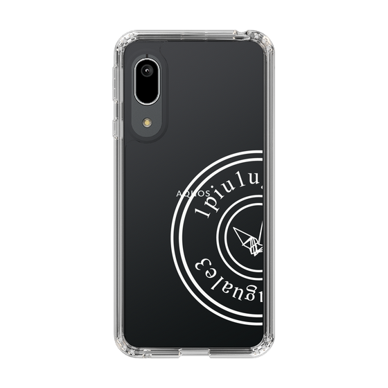 Slim Protection Case for SHARP AQUOS sense3 basic［ 1PIU1UGUALE3 - crane - White ］