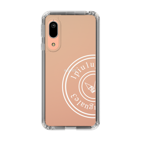 Slim Protection Case for SHARP AQUOS sense3 basic［ 1PIU1UGUALE3 - crane - White ］
