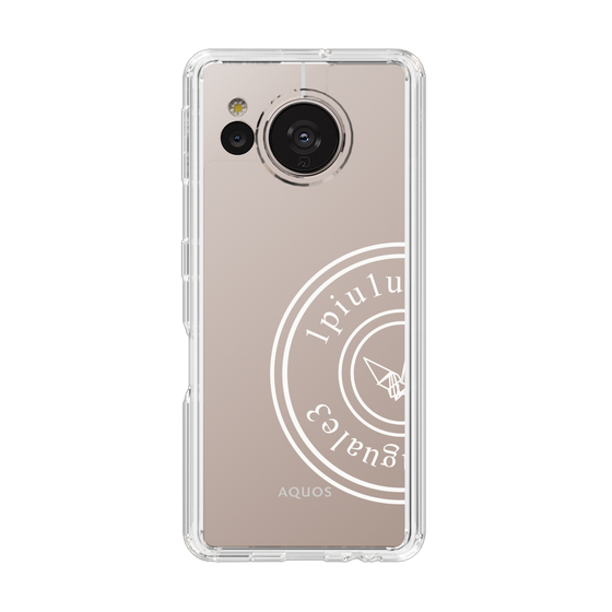 Slim Protection Case for SHARP AQUOS sense7［ 1PIU1UGUALE3 - crane - White ］