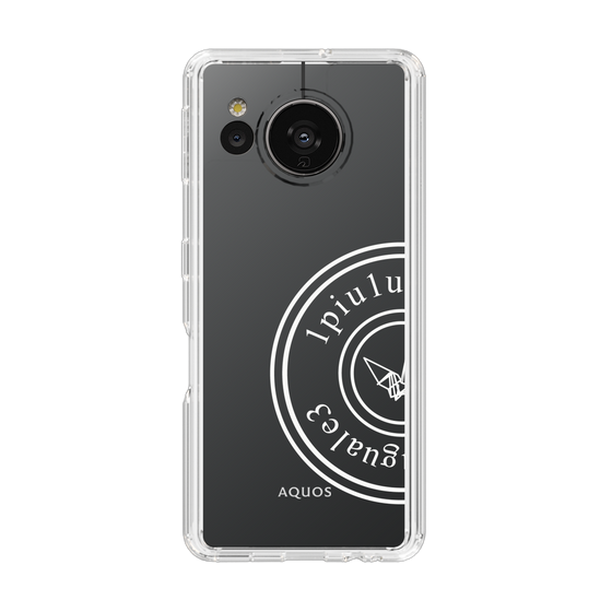 Slim Protection Case for SHARP AQUOS sense7［ 1PIU1UGUALE3 - crane - White ］