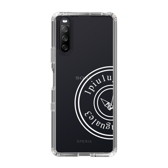 Slim Protection Case for SONY Xperia 10 III［ 1PIU1UGUALE3 - crane - White ］