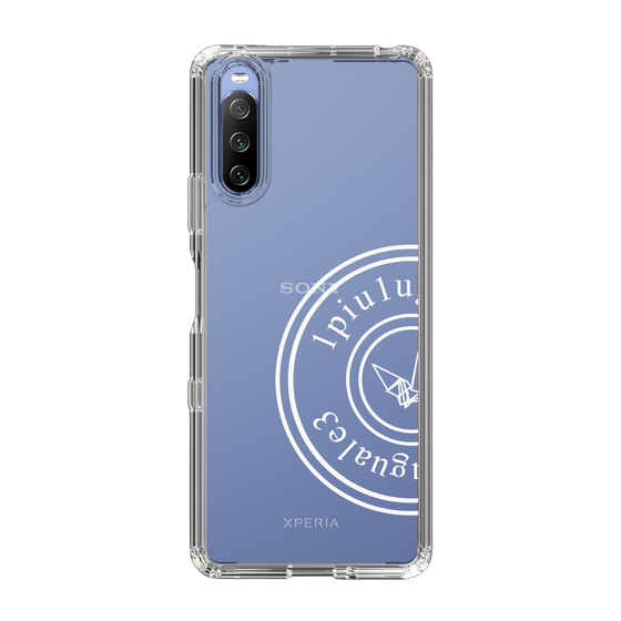 Slim Protection Case for SONY Xperia 10 III［ 1PIU1UGUALE3 - crane - White ］