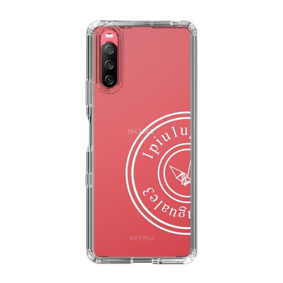 Slim Protection Case for SONY Xperia 10 III［ 1PIU1UGUALE3 - crane - White ］