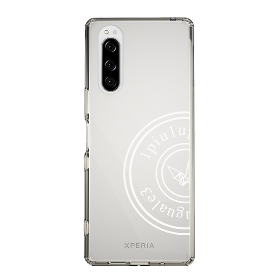 Slim Protection Case for SONY Xperia 5［ 1PIU1UGUALE3 - crane - White ］