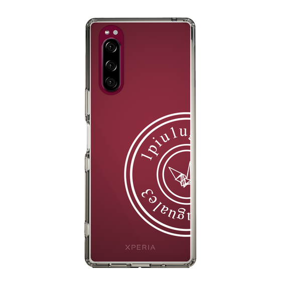 Slim Protection Case for SONY Xperia 5［ 1PIU1UGUALE3 - crane - White ］