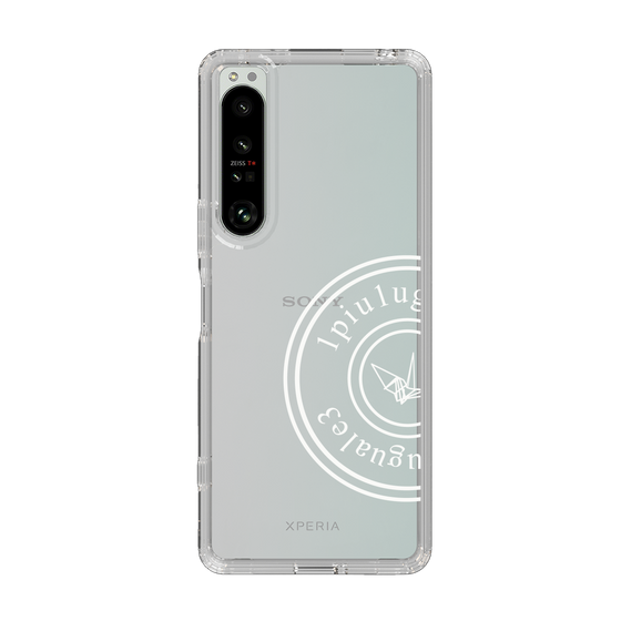 Slim Protection Case for SONY Xperia 1 IV［ 1PIU1UGUALE3 - crane - White ］