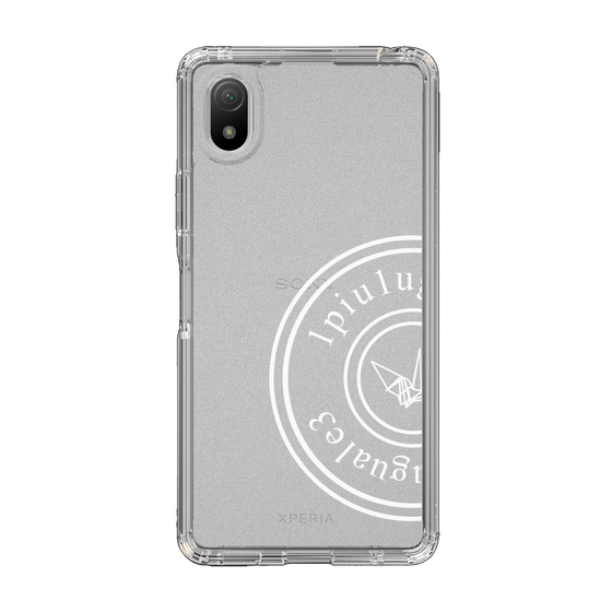 Slim Protection Case for SONY Xperia Ace III［ 1PIU1UGUALE3 - crane - White ］