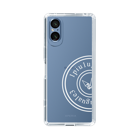 Slim Protection Case for SONY Xperia 5 V［ 1PIU1UGUALE3 - crane - White ］