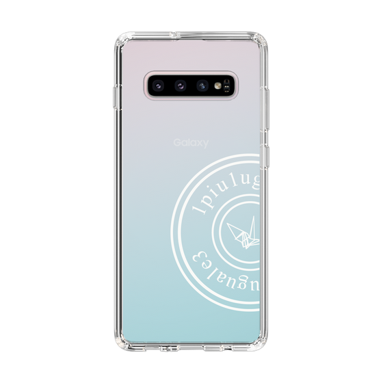 Slim Protection Case for Samsung Galaxy S10+［ 1PIU1UGUALE3 - crane - White ］