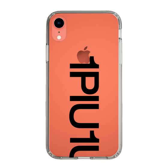 Slim Protection Case for Apple iPhone XR［ 1PIU1UGUALE3 - Logo Bold - Black ］