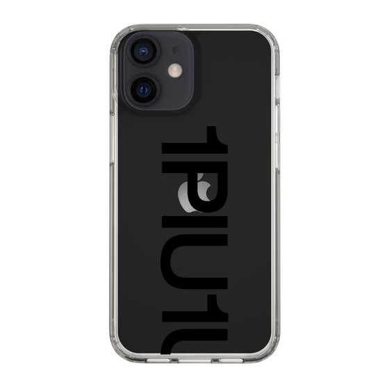 Slim Protection Case for Apple iPhone 12 mini［ 1PIU1UGUALE3 - Logo Bold - Black ］