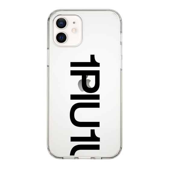 Slim Protection Case for Apple iPhone 12［ 1PIU1UGUALE3 - Logo Bold - Black ］