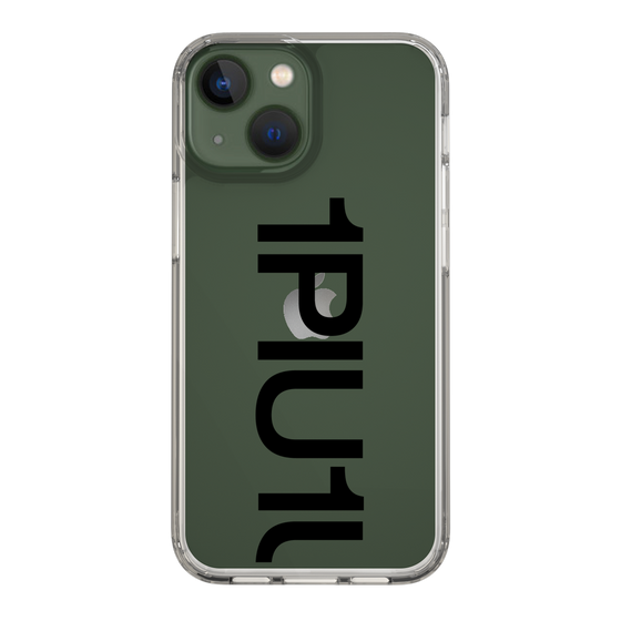 Slim Protection Case for Apple iPhone 13 mini［ 1PIU1UGUALE3 - Logo Bold - Black ］