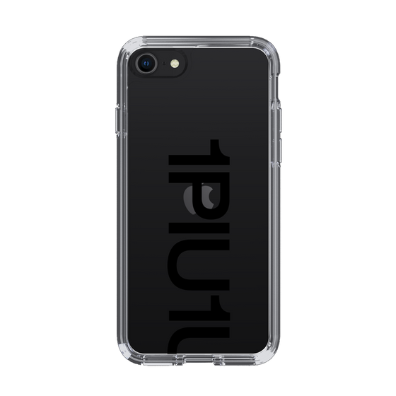 Slim Protection Case for Apple iPhone SE 2nd Generation［ 1PIU1UGUALE3 - Logo Bold - Black ］