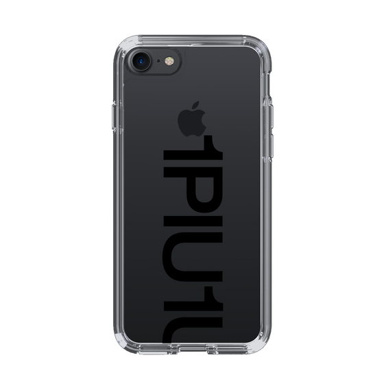 Slim Protection Case for Apple iPhone 7［ 1PIU1UGUALE3 - Logo Bold - Black ］