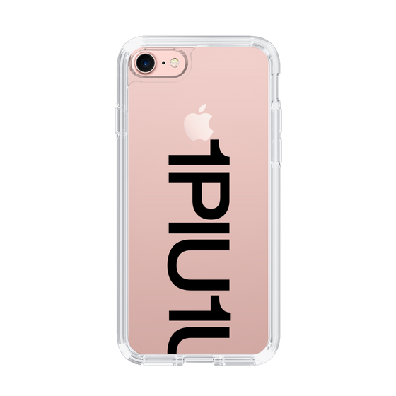 Slim Protection Case for Apple iPhone 7［ 1PIU1UGUALE3 - Logo Bold - Black ］