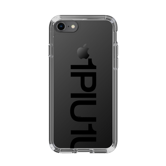 Slim Protection Case for Apple iPhone 8［ 1PIU1UGUALE3 - Logo Bold - Black ］